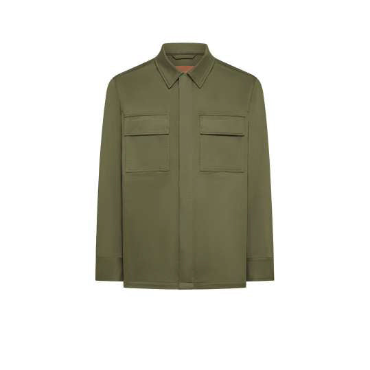 BRUGE  1605 CHEMISE VERT CHINO