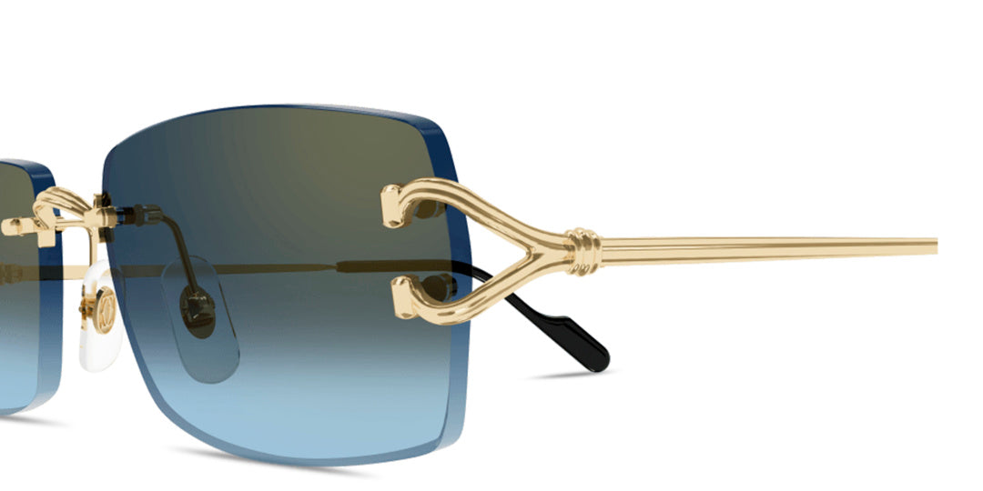 Signature C de Cartier Rimless Rectangle Sunglasses
