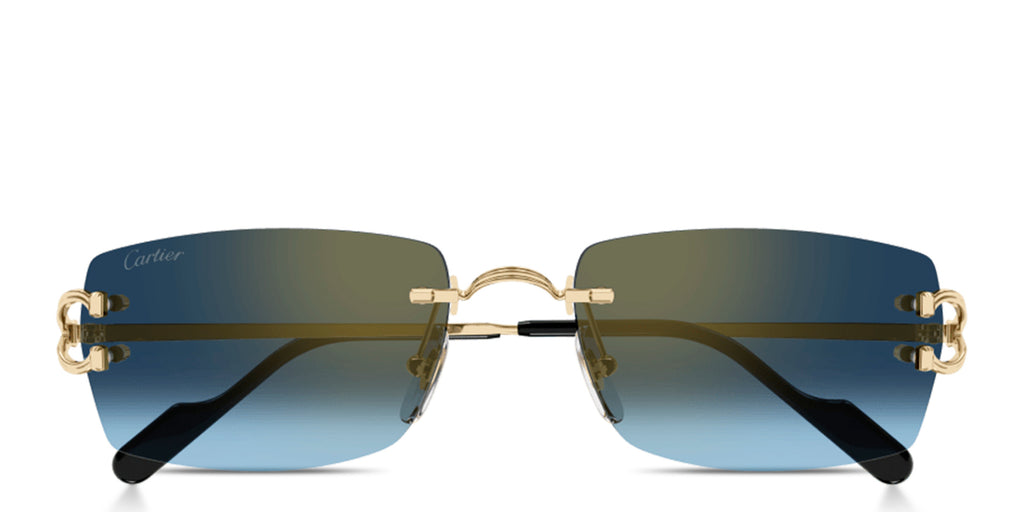 Signature C de Cartier Rimless Rectangle Sunglasses