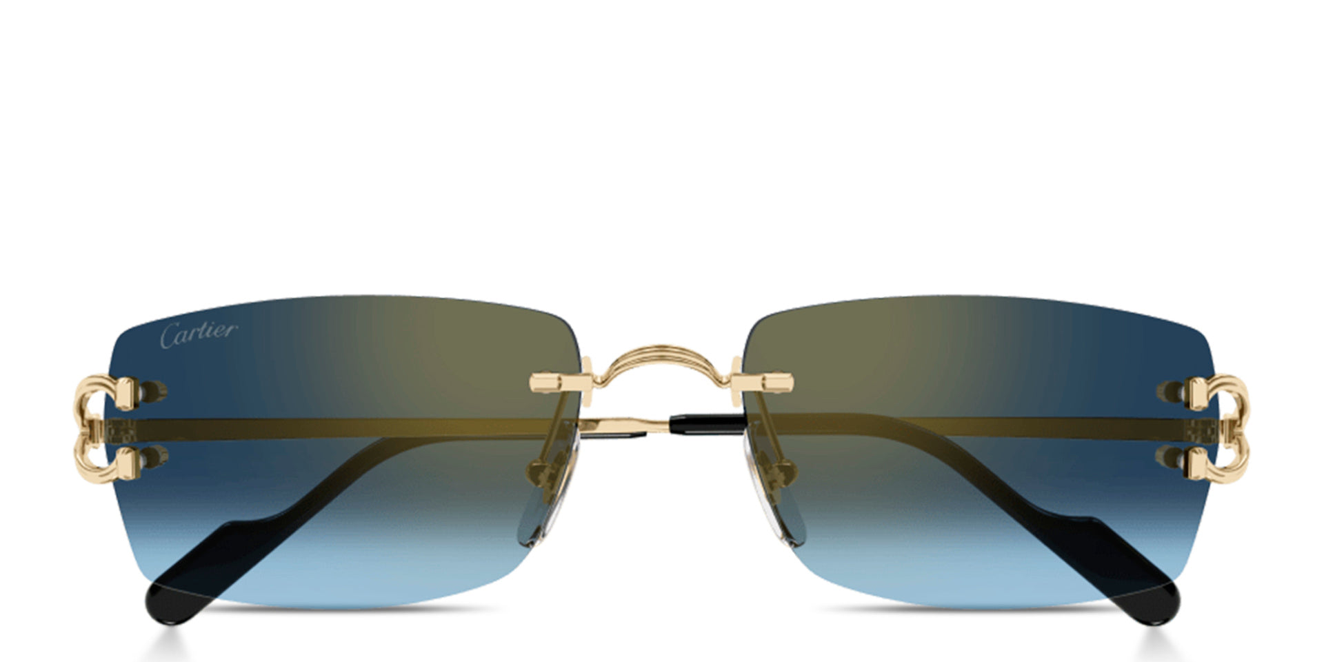 Signature C de Cartier Rimless Rectangle Sunglasses