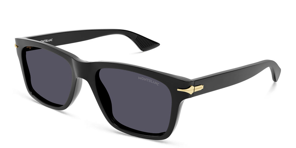 Rectangular Sunglasses with Black Acetate Frame