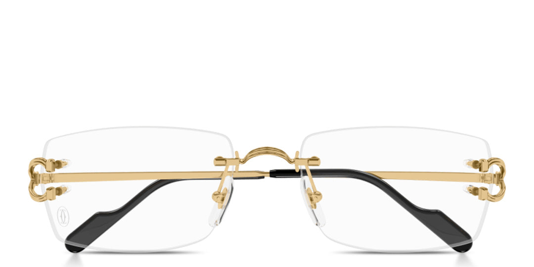 Signature C de Cartier Wide Rimless Rectangle Eyeglasses