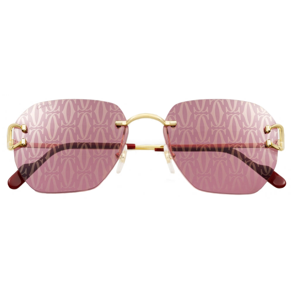 Geometric - Gold Burgundy