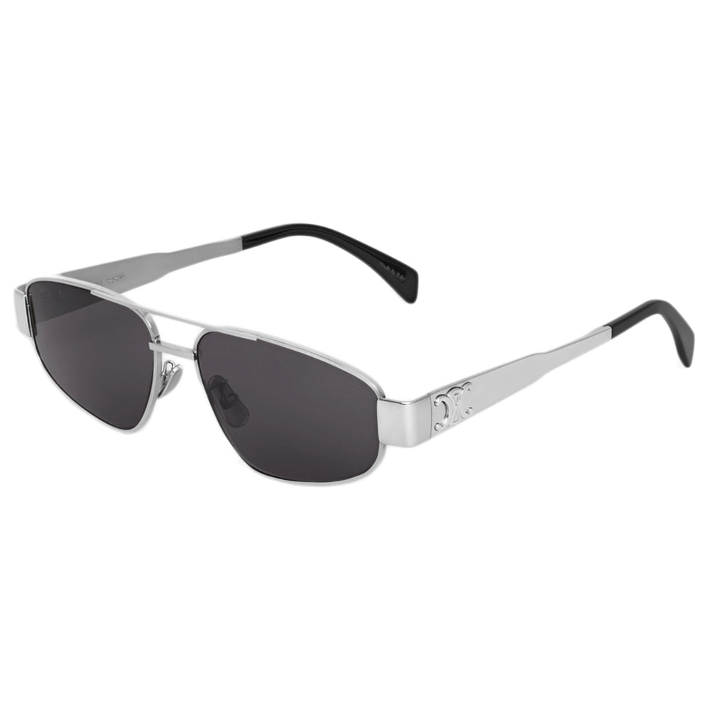 Triomphe Metal 03 Sunglasses in Metal - Silver Smoke