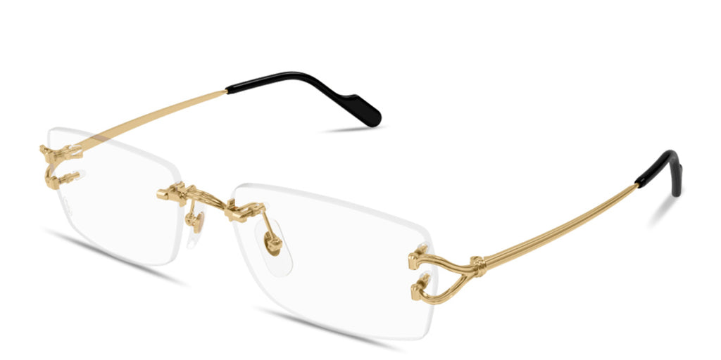 Signature C de Cartier Wide Rimless Rectangle Eyeglasses