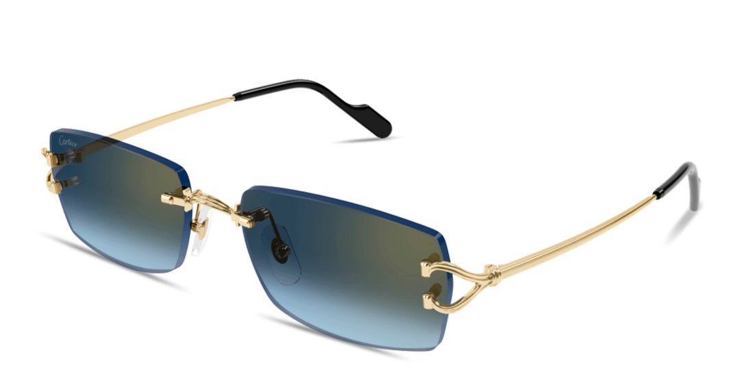Signature C de Cartier Rimless Rectangle Sunglasses