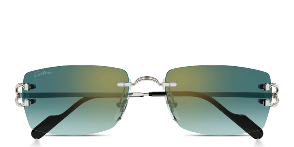 Signature C de Cartier Rimless Rectangle Sunglasses