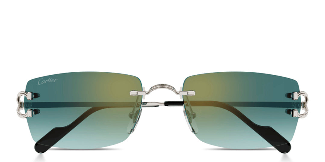 Signature C de Cartier Rimless Rectangle Sunglasses