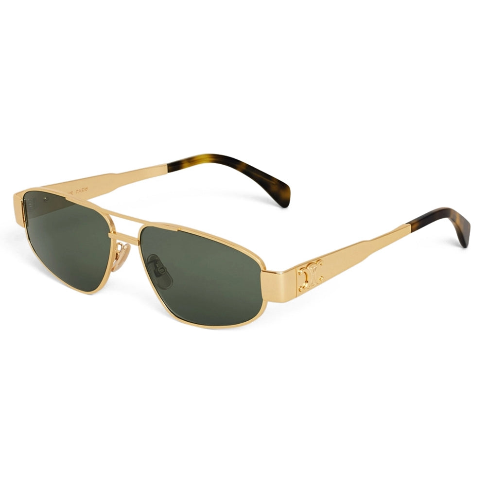 Triomphe Metal 03 Sunglasses in Metal - Gold Green