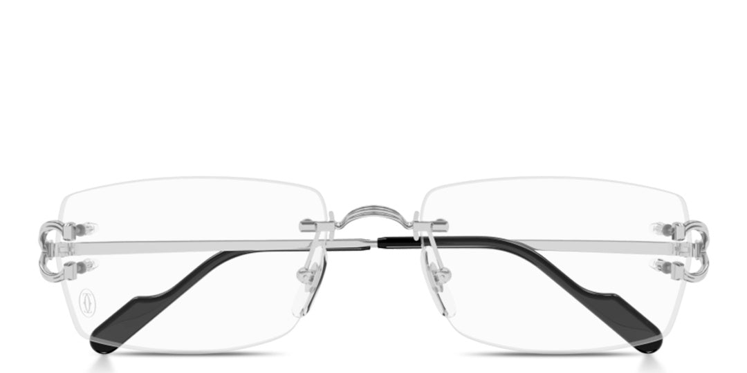 Signature C de Cartier Wide Rimless Rectangle Eyeglasses