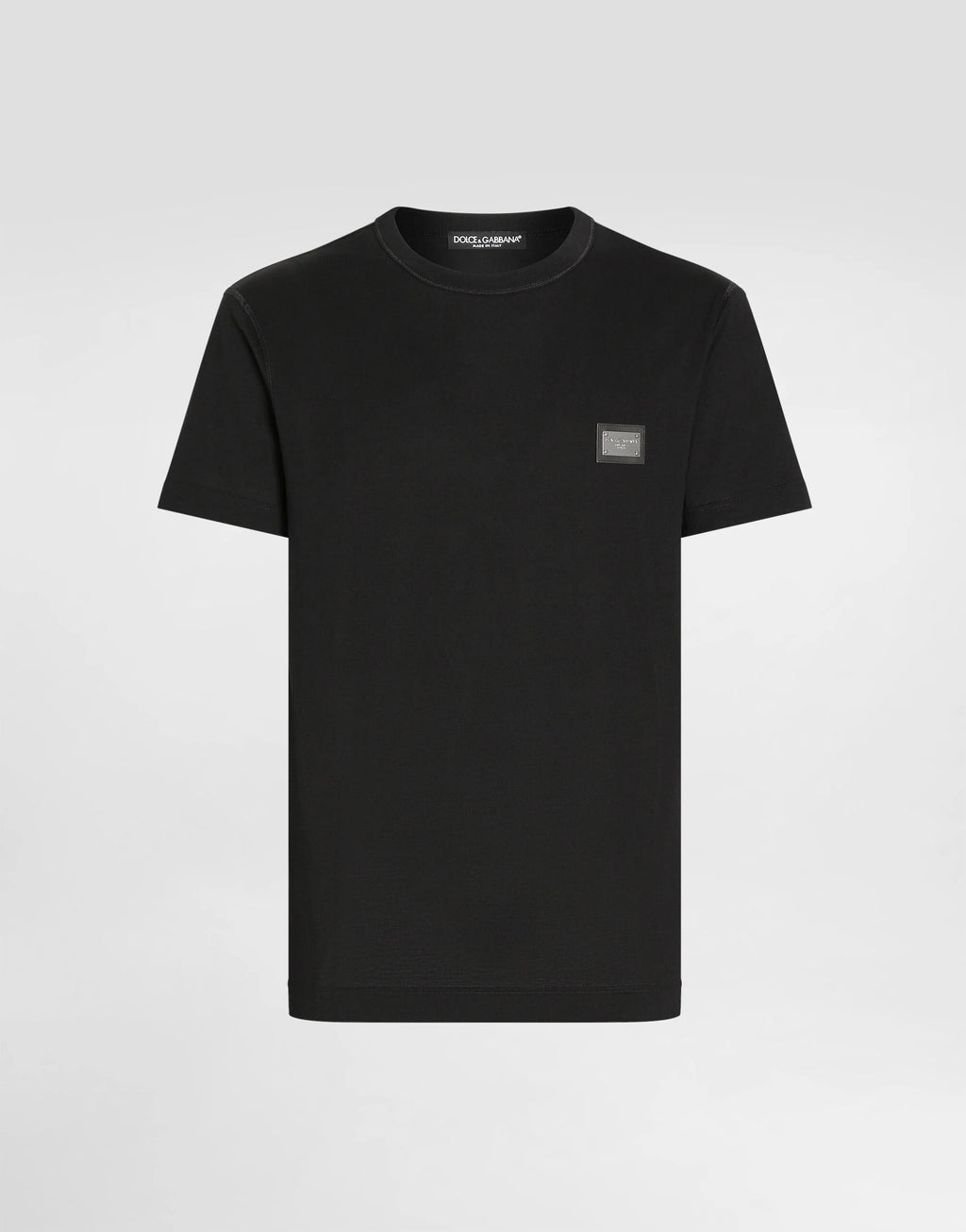 Cotton T-shirt with branded tag