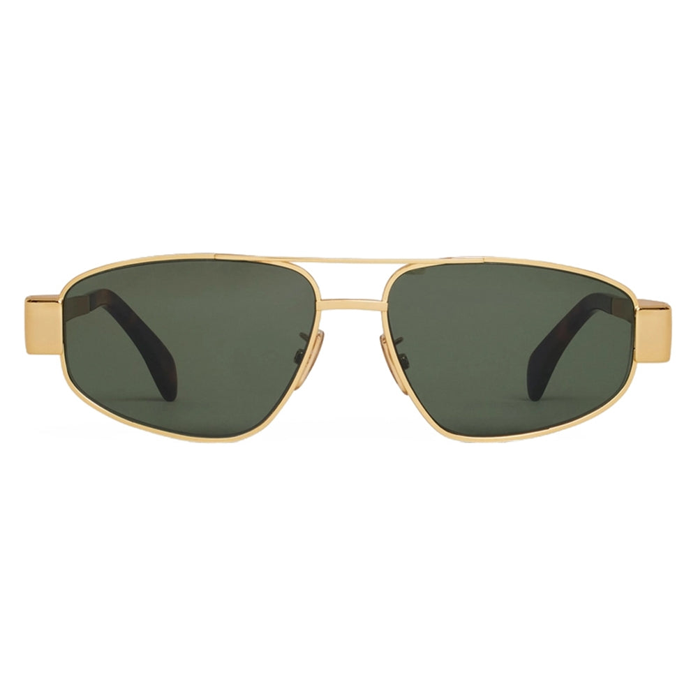 Triomphe Metal 03 Sunglasses in Metal - Gold Green