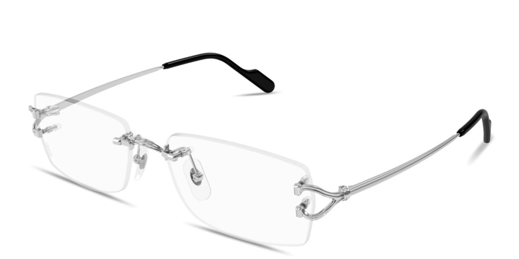 Signature C de Cartier Wide Rimless Rectangle Eyeglasses